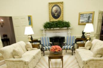 Het Witte Huis na het vertrek van Bush.